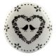 Birds In Heart Ceramic Flat Knobs